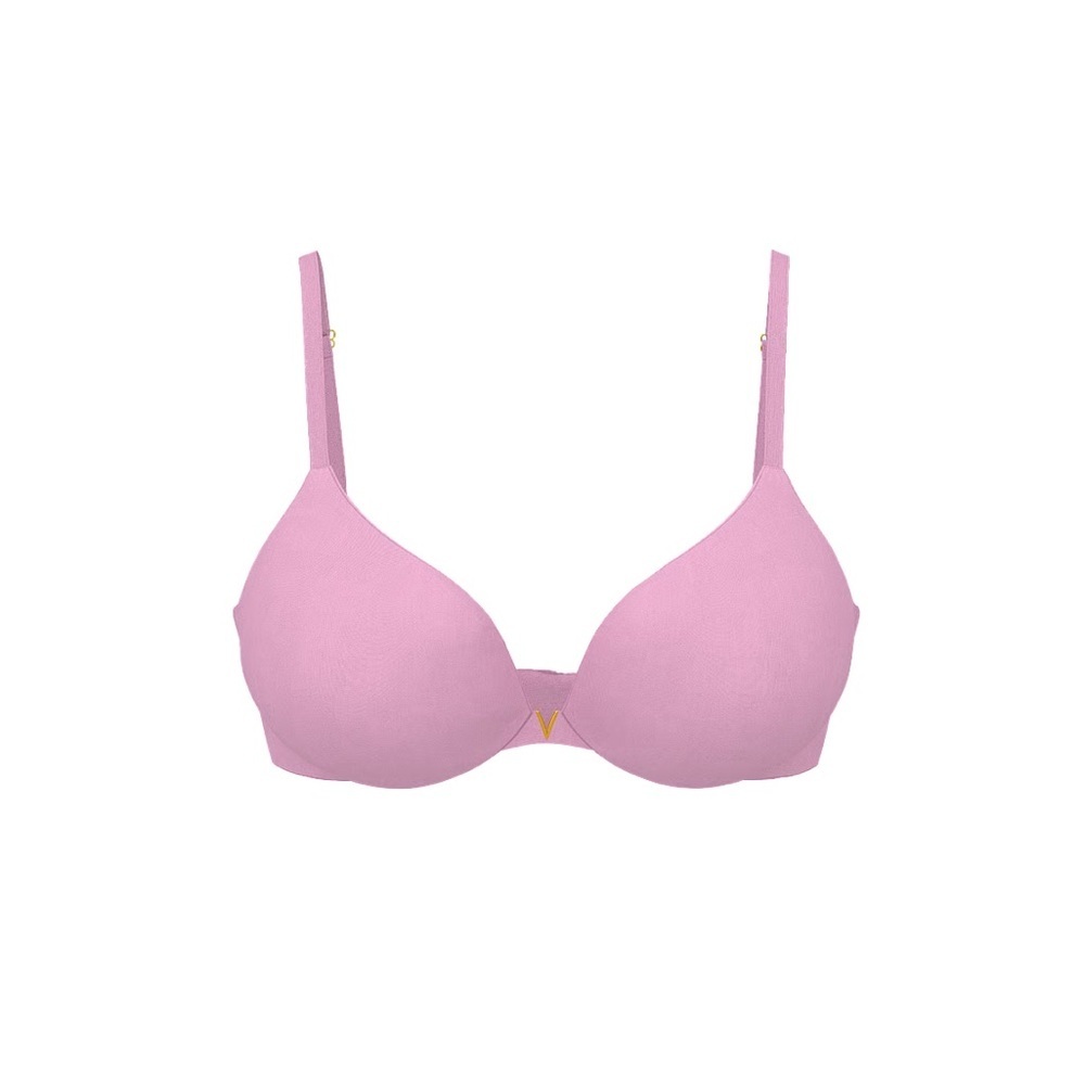 NWT!2-for-$70 VS Love Cloud Smooth Lightly Lined Plunge Demi! 38D-Purple/Praline - Picture 3 of 11